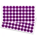Pegatinas redondas púrpuras números 1 a 100 etiquetas adhesivas para clasificación de oficina - 10 hojas grandes (500 pegatinas/paquete) / Púrpura