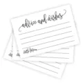 Pack of wedding advice and wishes cards blank writable message cards for event table decor - Style 001 (10x15cm) 25 Pack