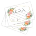 Floral advice and wishes cards for wedding reception, rustic party table decoration and messages. - Style 004 (10x15cm) 25 Pack