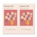 Rectangular floral thank you stickers sealing labels for packaging business cards set of two - Style 5 / 50 Pcs/Pack