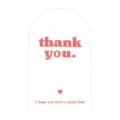 Minimalist pink thank you sticker arch sealing label decorative adhesive for gift packaging - Style 32 / 9x5.4cm