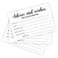 Wedding advice and wishes cards stack white black text for party table decor props - Style 007 (10x15cm) 25 Pack