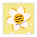 Tarjeta de agradecimiento margarita amarilla, tarjeta cuadrada para regalo y decoracion. - Estilo 015