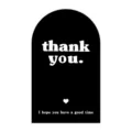 Minimalist black arch thank you sticker custom packaging sealing sticker labels roll - Style 34 / 9x5.4cm
