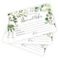 Wedding Advice and Wishes Cards Greenery Table Decoration Cards Hand-written Blank Cards - Style 008 (10x15cm) 25 Pack