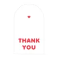 Minimalist arched thank you sealing stickers for packaging boxes, elegant design, 50pcs. - Style 63