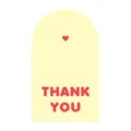 Minimalist arch thank you sticker roll pack, cute heart express box sealing label decor. - Style 65