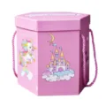 Pink hexagonal gift box stationery painting set with cute unicorn and castle design for kids. - Pink Boxed / Pink