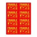 Fragile warning sticker labels red waterproof adhesive packing labels for shipping parcels boxes - Style 006