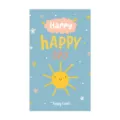 Jolie carte de vœux bleue avec design de soleil, idéale pour décorations de fête et cartes cadeaux. - Style 5 / 50 Pièces/Pack