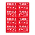 Fragile warning stickers roll handle with care shipping label adhesive package sealing labels - Style 007