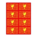 Fragile warning sticker roll self adhesive label handle with care packaging sign red - Style 008