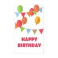 Jolie carte de vœux d'anniversaire avec des ballons colorés et des fanions pour cadeaux. - Style 12 / 50 Pièces/Pack