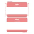 Bedruckbare Namensschilder Aufkleber mit Hello Design, ideal für Schule und Büroalltag. - Rosa Hello / 86x59mm