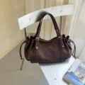 Retro braune Schultertasche mit grosser Kapazitaet laessige Damen Umhaengetasche ganz neu - Kaffeebraun