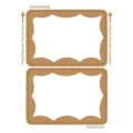 Bedruckbare blanko selbstklebende Etiketten, Vintage-Randdesign, 2er-Blatt-Layout. - Goldrahmen / 86x59mm