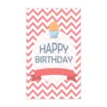 Cartes de vœux d'anniversaire roses à motif chevron avec cupcake, lot de 50 pour fête. - Style 9 / 50 Pièces/Pack