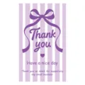 Purple striped thank you packaging sealing sticker for small business express boxes label - Style 081