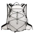 White outdoor sports running backpack, lightweight hiking vest backpack with bungee cords. - White