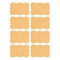 Kraftpapier Aufkleber Bogen mit minimalistischem Randdesign, leere Etiketten für das Datum. - Stil 2 / 80 Etiketten/Packung