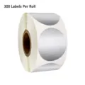 Silberne runde Rollenetiketten Aufkleber 300 Stück pro Rolle für Geschenkverpackung - Rund / 300 Stk/Rolle / Silber