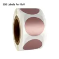 Rolle mit runden Metallic Roségold Aufklebern 300 Stück für Geschenke Siegelung. - Rund / 300 Stk/Rolle / Roségold