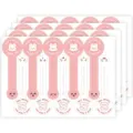 Pink cute cartoon rabbit sealing stickers and long labels for bakery gift box packaging. - Style 003 / 100 Stickers/Pack