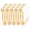 Simpatici adesivi orsetto per confezioni dolciarie, etichette sigillo decorative. - Stile 015 / 100 Adesivi/Confezione
