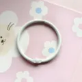Anneau de reliure en métal blanc porte-clés à feuilles mobiles accessoire DIY pour loisirs. - Anneaux de cartes blancs 45 mm
