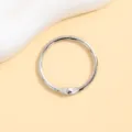 Silver metal binder ring loose leaf ring keychain loop DIY craft accessory for bags and planners. - 30mm / Silver