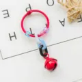 Creatieve bel sleutelhanger DIY tas hanger met kleurrijke kraaltjes en metalen ring. - Rood