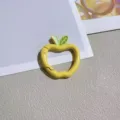 Gele appelvormige veerring sleutelhanger detail, schattige laktas bedel accessoire. - Appel met Veerringslot / Geel
