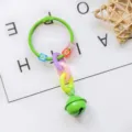 Creatieve 45mm bel sleutelhanger hanger, kleurrijke plastic ketting en metalen bel tassen accessoires. - Groen
