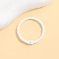 White metal loose leaf ring book binder ring DIY keyring bag pendant metal accessory storage ring - 30mm / White