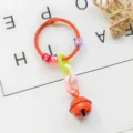 Creatieve 45mm bel sleutelhanger hanger mode DIY tas charm schattige telefoonketting - Oranje