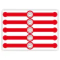 Red long strip baking sealing stickers handmade DIY gift box packaging labels 100pcs - Style 5 / 50 Pcs/Pack