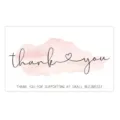 Pink watercolor thank you cards 50 pack for small business packaging holiday gift decoration - Style 2 / 50 Sheets/Pack