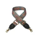 Ethnic style replacement bag strap, colorful woven wide shoulder strap with adjustable buckles. - Boho
