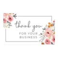 50pcs Pink Floral Thank You Cards Bulk for Small Business Packaging Gift Decoration - Style 15 / 50 Sheets/Pack