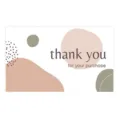 50pcs Pink Thank You Cards Minimalist Abstract Gift Packing Greeting Cards Insert Decor - Style 19 / 50 Sheets/Pack