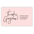 Pink thank you cards for small business packaging, gift insert greeting cards, 50 pcs pack. - Style 20 / 50 Sheets/Pack