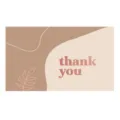 Pink floral thank you card pack, minimalist decorative greeting insert for holiday gift wrapping. - Style 26 / 50 Sheets/Pack