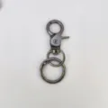 Mousqueton pivotant en alliage de zinc gunmetal anneau ressort porte-clés DIY - Métal canon