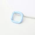 Lichtblauwe vierkante veerring metaal legering DIY tas bedel detail weergave accessoire - Blauwe vierkante veersluitingen