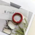 Rode metalen veerring 25mm ronde sleutelhanger karabijnhaak tas clip accessoire DIY - Rood