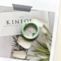 25mm colorful metal spring ring round buckle key chain bag accessory craft DIY hardware - Light Green