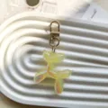 Mooie leuke gelei ballon hond sleutelhanger kleurrijke hanger tas charm cadeau accessoire - Gele jelly ballonhond