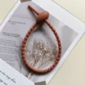 Bruine siliconen kabelbinder flexibele wikkelaar tas charm decoratie accessoire. - 220mm / Koffiekleur