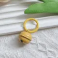Gele metalen bel sleutelhanger veerring DIY tas bedel hanger accessoire voor decoratie - Gele veersluiting & 22 mm bel