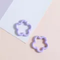Lila Blumen Federring Karabiner Legierung Anhänger für DIY Schmuck Handytasche Zubehör - Lila